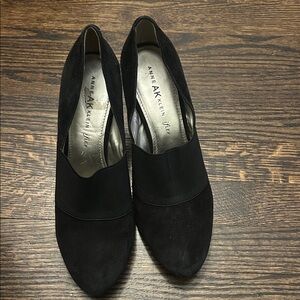Anne Klein Black Suede Flats